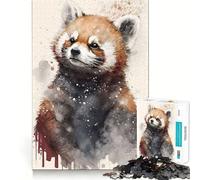 Wild Red Panda Jigsaw Puzzle 1000 Piece Focus Boost Fun Advanced Laser Cutting Tech Travel-friendly Brain Game Gift (50x75cm)