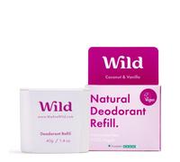 Wild - Refillable Deodorant - Vegan - Aluminium Free - Long Lasting Protection - Natural Ingredients - Coconut & Vanilla Refill - 40g