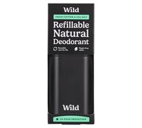 Wild Men's Black Case and Fresh Cotton and Sea Salt Deodorant Refill