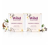 Wild Refillable Natural Deodorant Coconut & Vanilla 2 Pack of Refills | Coconut & Vanilla Fragrance | Aluminium Free | Fits Wild Refillable Deodorant Case | 24 Hour Odour Protection | Vegan