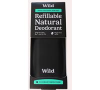 Wild Men's Black Case and Fresh Cotton and Sea Salt Deodorant Refill