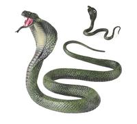 Wild Reptile Figure, Cobra Snake Model, Flexible Animal with Real Texture Pattern Design, Strong Trick Toy Build, Scary Jungle Style Decor, Prank Gift for Party and Fun
