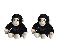 Wild Republic 16248, Chimp Baby Hug'ems Plush, Cuddly Soft Toy, Kids Gifts, 18 cm (Pack of 2)