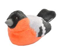 Wild Republic 19498 13-16 cm Bullfinch with Real Bird Calls Plush Toy, Grey, Black
