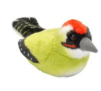 Wild Republic 19499 13-16 cm Birds Woodpecker with Real Bird Calls Plush Toy, Grünes