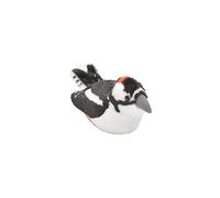 Wild Republic 19501 13-16 cm Great Spotted Woodpecker with Real Bird Calls Plush Toy, Black/White