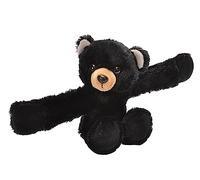 Wild Republic 19555 Huggers Soft Toy Slap Bracelet, Gifts for Kids, Black Bear Plush Toy 20 cm, 8\