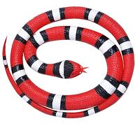 WILD REPUBLIC 20773 Scarlet Rubber Snake, Orange/White/Black, 117 cm