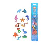 WILD REPUBLIC 20826 Figurines Clown Figures Ocean Babies Playset, Nature Tube, 12 Pieces, Multi, Star Fish, Jelly Fish