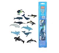 WILD REPUBLIC 20828 Animals Figures Whales and Dolphins Playset, Nature Tube, Multi, 12 Piece Assortment