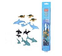 Wild Republic 21669 Animal Figurines Figures Aquatic Family Playset, Nature Tube, 12 Pieces, Multi