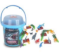 Wild Republic 22111 Ocean, Figurine Playset, Adventure Bucket, 20 cm, 32-Pieces, Multi