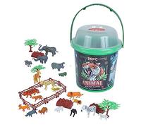 WILD REPUBLIC 22112 Animal, Figurine Playset, Adventure Bucket, 20 cm, 36-Pieces, Multi