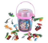 WILD REPUBLIC 22219 mermaid Meerjungfrau, Figurine Playset, Adventure Bucket, 20 cm, 33-Pieces, Multi
