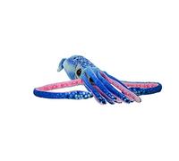Wild Republic Wr Print Squid Plush, Stuffed Animal, Plush Toy, gifts for Kids, Blue, 22"