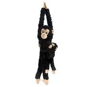 Wild Republic 51 cm Hanging Monkey Chimp Mama with Baby Plush, Chimpanzee, 20"