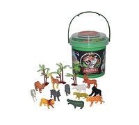 Wild Republic Adventure Bucket Mini Animal, Playing Set, 10 cm, 15 Pieces