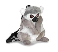 Wild Republic Backpack Ring Tailed Lemur, Stuffed Animal, 14 Inches, Plush Toy, Fill is Spun Recycled Water Bottles