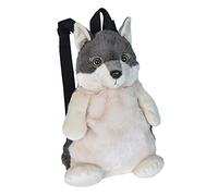 Wild Republic Backpack Wolf, Soft Toy with Integrated Rucksack, Cuddly Toy, 36 cm