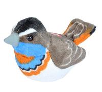 Wild Republic Birds Bluethroat with authentic Bird Sound, Soft Toy for Kids, 13cm