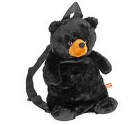 WILD REPUBLIC Black Bear Plush Animal Backpack, 36 cm, Kid, Unisex, School Backpack with Zip, Adjustable Straps, Carry Handle