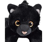 Wild Republic Black Cat Soft Teddy Bear Toy Hug 'Ems 7" Cuddly Plush BRAND NEW
