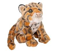 Wild Republic Clouded Leopard Plush Soft Toy, Cuddlekins Cuddly Toys, Gifts for Kids, Black/Brown, 30 cm