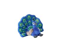Wild Republic Cuddlekins Eco Mini Peacock, Stuffed Animal, 8 Inches, Plush Toy, Fill is Spun Recycled Water Bottles, Eco Friendly, Blue