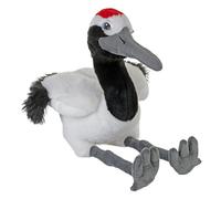 Wild Republic Cuddlekins Eco Red Crowned Crane, Stuffed Animal, 12 inch, Plush Toy, Eco-Friendly