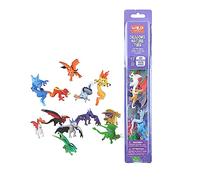Wild Republic Dragon Figurines Tube, Dragon Toys, Twelve Dragon Figures with Six Different Poses, [Mixed]
