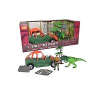 Wild Republic E-Team X T-Rex Playset, Dinosaur Figurine Action Figure, Animal, Vehicle, Accessories, Gifts for Kids, Multicolor