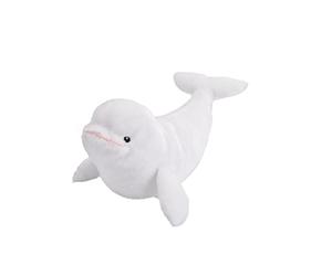 Wild Republic Ecokins Mini Beluga Whale, Stuffed Animal, 8 inches, Gift for Kids, Plush Toy, Made from Spun Recycled Water Bottles, Eco Friendly, Child’s Room Decor, White