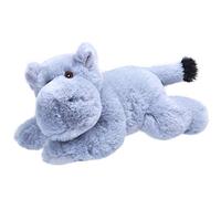 Wild Republic EcoKins Mini Hippo Stuffed Animal 8 inch, Eco Friendly Gifts for Kids, Plush Toy, Handcrafted Using 7 Recycled Plastic Water Bottles, Gray