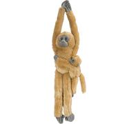 Wild Republic Europe 51 cm Hanging Monkey Common Langur Mama with Baby Plush,Bei