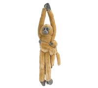 Wild Republic Europe 51 cm Hanging Monkey Common Langur Mama with Baby Plush,Beige