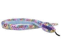 Wild Republic Foilkins Dotted Rainbow Snake, Stuffed Animal, 54 Inches, Plush Toy, Fill is Spun Recycled Water Bottles