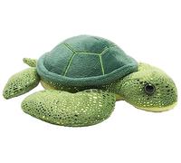 Wild Republic Hug'ems Soft Toy, Gifts for Kids, Green Sea Turtle Cuddly Toy 18cm