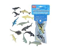 Wild Republic Mini Whale & Shark Polybag, Kids Gifts, Aquatic Toys, Educational Toys, Reusable Bag, 10 Pieces