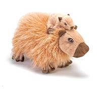 Wild Republic Mom & Baby Capybara, Stuffed Animal, 9 Inches, Plush Toy, Fill is Spun Recycled Water Bottles