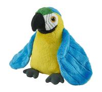 Wild Republic Pocketkins Eco Blue Yellow Macaw, Stuffed Animal, 5 Inches, Plush Toy, Made from Recycled Materials, Eco Friendly
