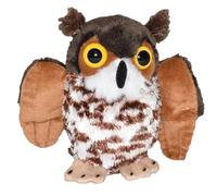 Wild Republic Pocketkins Eco Great Horned Owl, Stuffed Animal, 5 Inches, Plush Toy, Made from Recycled Materials, Eco Friendly