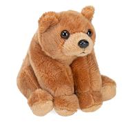 WILD REPUBLIC Pocketkins Eco Grizzly Bear, Stuffed Animal, 5 Inches, Plush Toy, Made from Recycled Materials, Eco Friendly