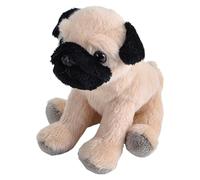 Wild Republic Pocketkins Eco Pug, Stuffed Animal, 5 Inches, Plush Toy, Made from Recycled Materials, Eco Friendly