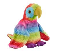 Wild Republic Pocketkins Eco Rainbow Macaw, Stuffed Animal, 5 Inches, Plush Toy, Made from Recycled Materials, Eco Friendly