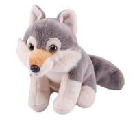 Wild Republic Pocketkins Eco Wolf, Stuffed Animal, 5 Inches, Plush Toy, Made from Recycled Materials, Eco Friendly