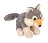 Wild Republic Pocketkins Eco Wolf, Stuffed Animal, 5 Inches, Plush Toy, Made from Recycled Materials, Eco Friendly