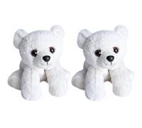 Wild Republic Polar Bear Stuffed Animal, Plush Toy, Gifts for Kids, Hug'Ems 7 Inches (Pack of 2)