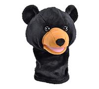 Wild Republic Puppet, Black Bear, 12 inches, Gift for Kids, Plush Toy, Fill is Spun Recycled Water Bottles