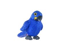 Wild Republic Rainforest Hyacinth Macaw, Stuffed Animal, 4.5 Inches, Plush Toy, Fill is Spun Recycled Water Bottles, Eco friendly
