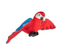 Wild Republic Rainforest Scarlet Macaw, Stuffed Animal, 4.5 inch, Plush Toy, Fill is Spun Recycled Water Bottles